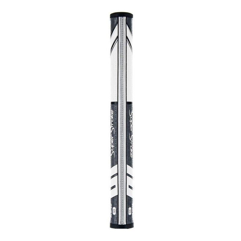 Super Stroke SuperStroke Traxion Flatso 1.0 Golf Putter Grip Featuring Our Distinct Pentagonal Wide, Flat Shape with Five Pronounced Edges, Gray/White - Image 3